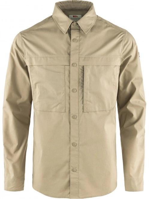 Fjallraven Abisko Trail Shirt LS M férfi hosszú ujjú túraing homok színben 9