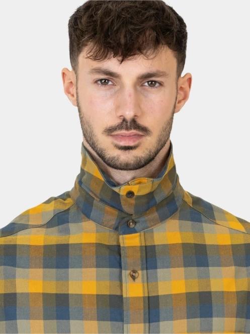 Fjallraven Lappland Stretch Flannel Shirt M férfi hosszú ujjú ing sötétkék színben 7