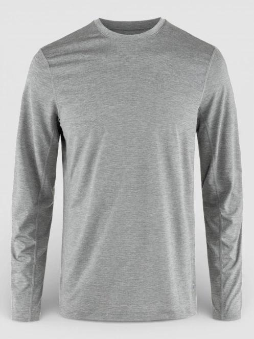 Fjallraven Abisko Day Hike LS M férfi hosszú ujjú sport póló szürke színben 2