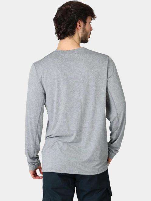 Fjallraven Abisko Day Hike LS M férfi hosszú ujjú sport póló szürke színben 4
