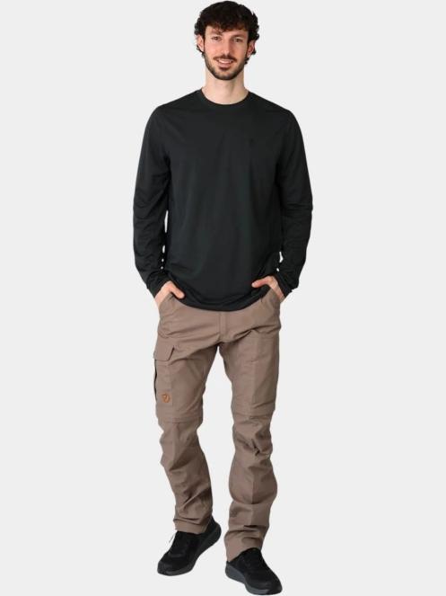 Fjallraven Abisko Day Hike LS M férfi hosszú ujjú sport póló fekete színben 5