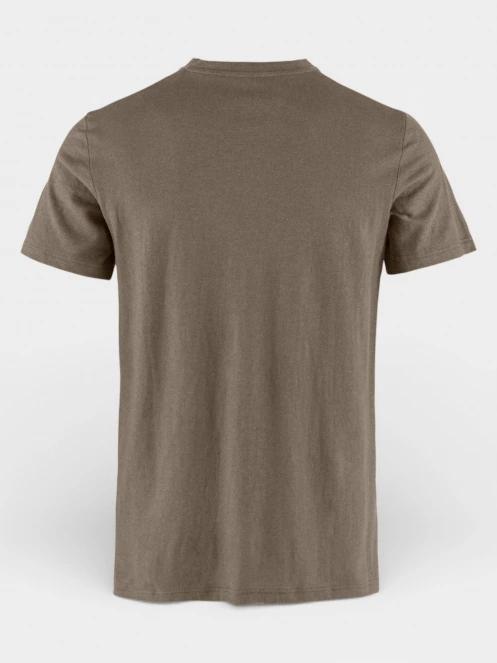 Fjallraven Hemp Blend T-shirt M férfi rövid ujjú póló barna színben 3