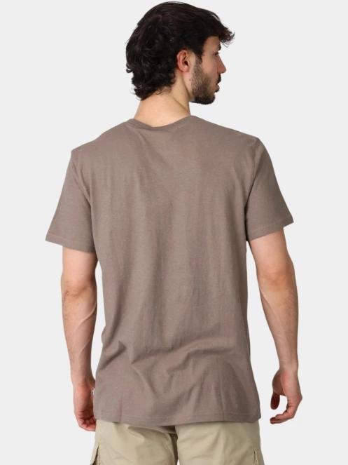 Fjallraven Hemp Blend T-shirt M férfi rövid ujjú póló barna színben 4