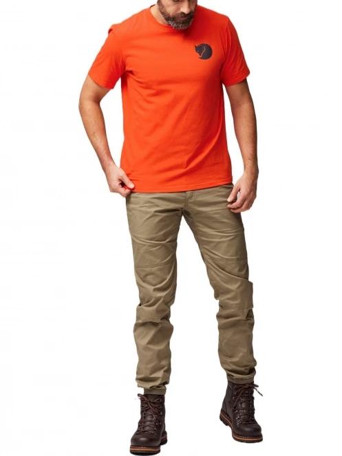 Fjallraven Walk With Nature T-shirt M férfi rövid ujjú póló narancssárga színben 4