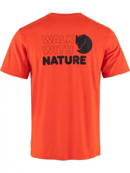Fjallraven Walk With Nature T-shirt M férfi rövid ujjú póló narancssárga színben 6
