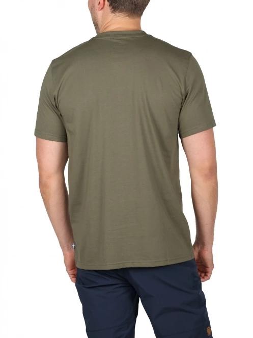 Fjallraven Lush Logo T-shirt M férfi rövid ujjú póló oliva színben 4
