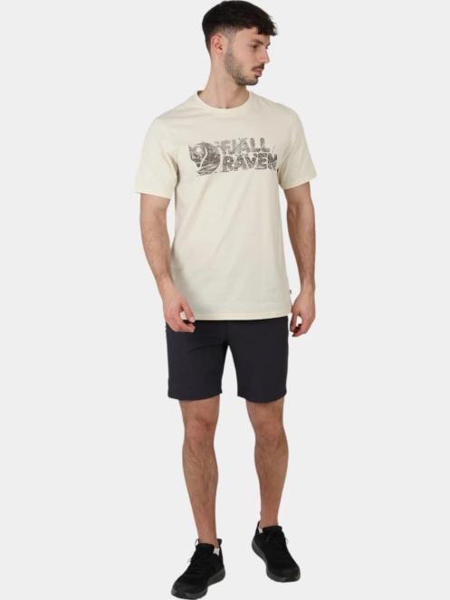 Fjallraven Lush Logo T-shirt M férfi rövid ujjú póló fehér színben 6