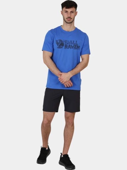 Fjallraven Lush Logo T-shirt M férfi rövid ujjú póló kék színben 6