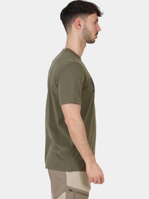 Fjallraven Lush Logo T-shirt M férfi rövid ujjú póló zöld színben 5