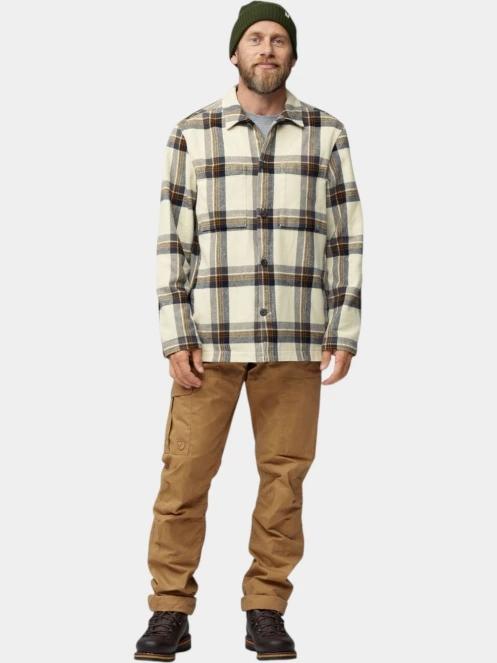 Fjallraven Singi Flannel Overshirt M férfi hosszú ujjú ing homok színben 4