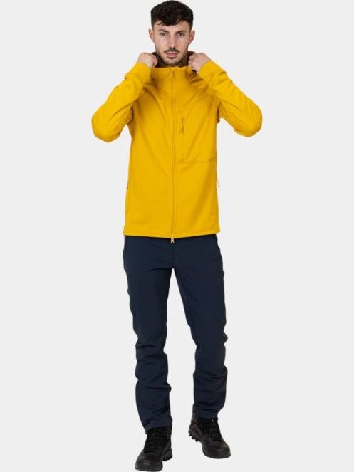 Fjallraven Abisko Grid Fleece Hoodie M férfi kapucnis pulóver sárga színben 5