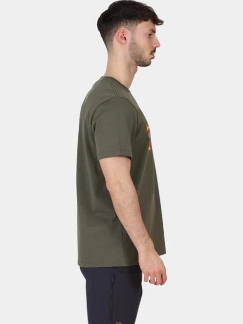 Fjallraven Multicolor Logo T-shirt M férfi rövid ujjú póló oliva színben 5