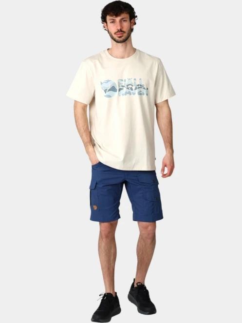 Fjallraven Multicolor Logo T-shirt M férfi rövid ujjú póló fehér színben 5
