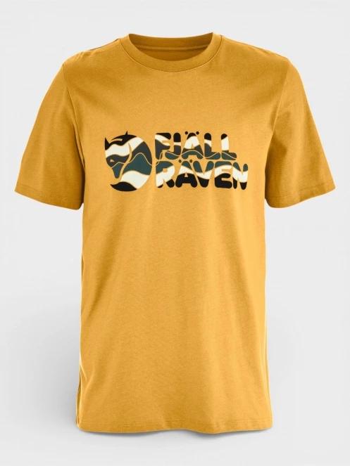 Fjallraven Multicolor Logo T-shirt M férfi rövid ujjú póló narancssárga színben 2