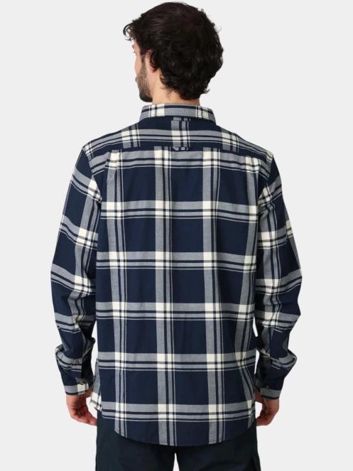 Fjallraven Övik Lite Flannel Shirt M férfi hosszú ujjú ing sötétkék színben 4