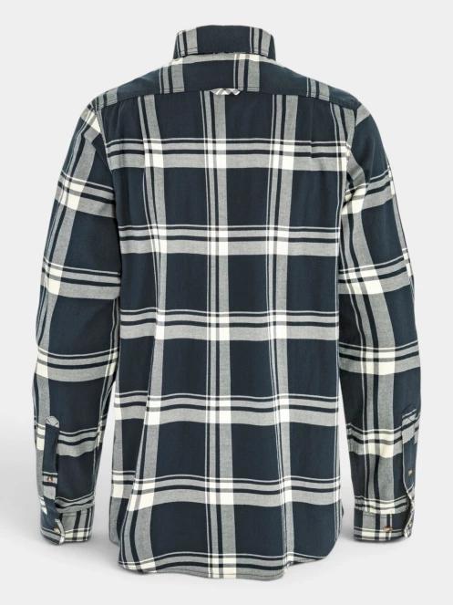 Fjallraven Övik Lite Flannel Shirt M férfi hosszú ujjú ing sötétkék színben 7