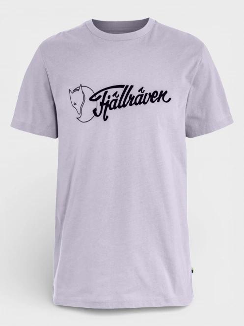 Fjallraven Archive Logo T-Shirt M férfi rövid ujjú sport póló lila színben 2