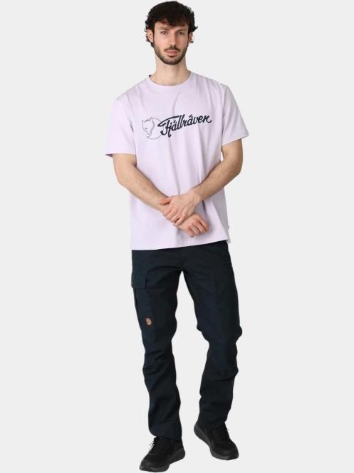 Fjallraven Archive Logo T-Shirt M férfi rövid ujjú sport póló lila színben 5