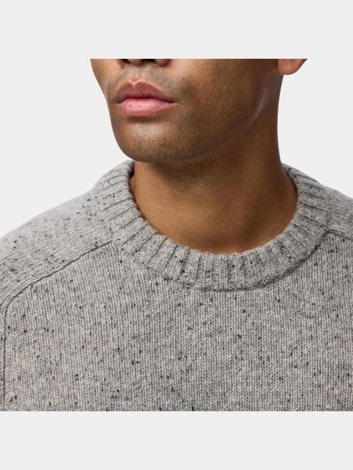Fjallraven Övik Neps Knit Sweater M férfi kötött pulóver szürke színben 6