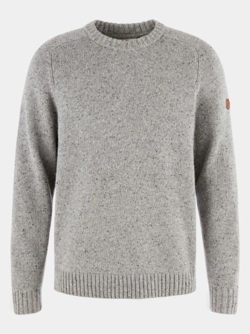Fjallraven Övik Neps Knit Sweater M férfi kötött pulóver szürke színben 8