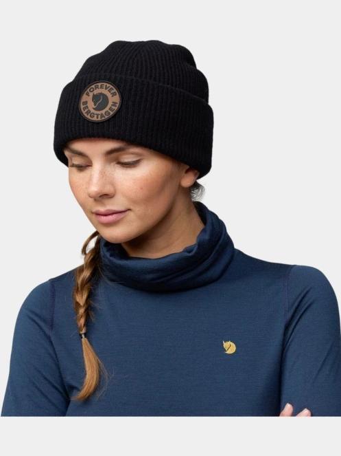 Fjallraven Bergtagen Forever Wool Beanie kötött sapka fekete színben 5