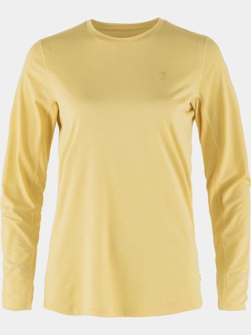 Fjallraven Abisko Day Hike LS W női hosszú ujjú sport póló sárga színben 2