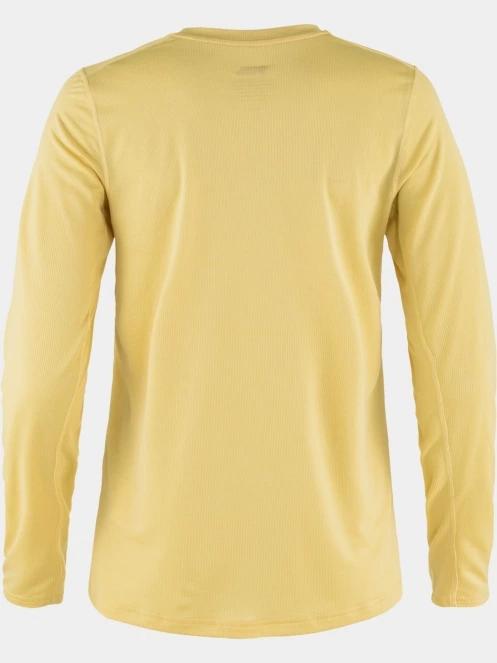 Fjallraven Abisko Day Hike LS W női hosszú ujjú sport póló sárga színben 3