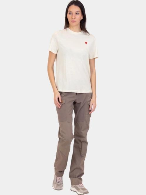 Fjallraven Hemp Blend T-shirt W női rövid ujjú póló fehér színben 5