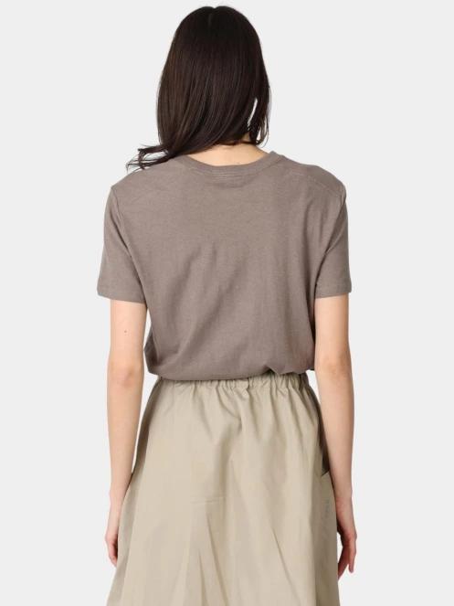 Fjallraven Hemp Blend T-shirt W női rövid ujjú póló barna színben 4