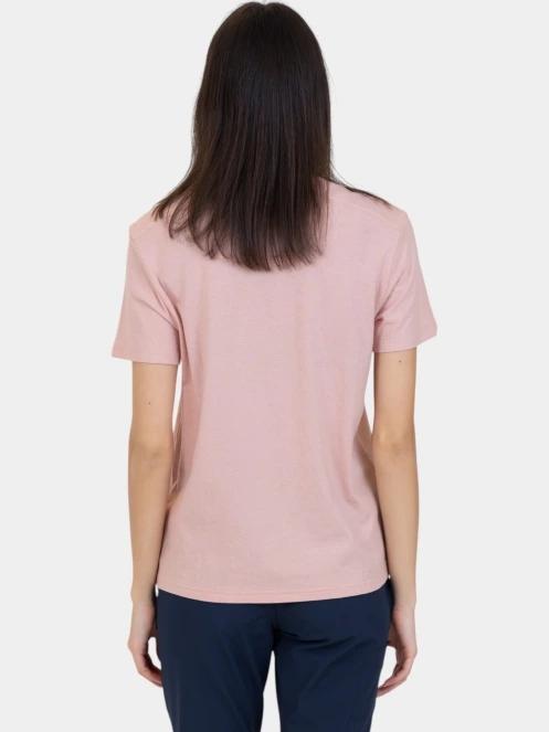 Fjallraven Hemp Blend T-shirt W női rövid ujjú póló rózsaszín színben 4