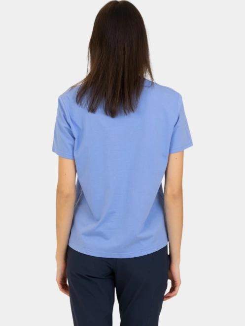 Fjallraven Lush Logo T-shirt W női rövid ujjú póló kék színben 4