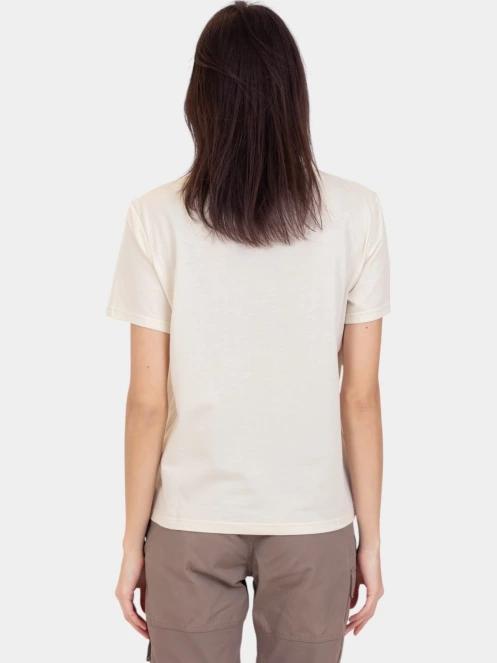 Fjallraven Lush Logo T-shirt W női rövid ujjú póló fehér színben 4