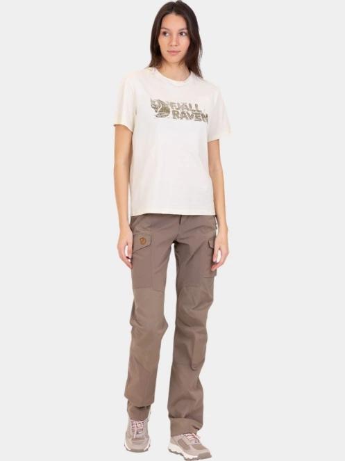 Fjallraven Lush Logo T-shirt W női rövid ujjú póló fehér színben 5