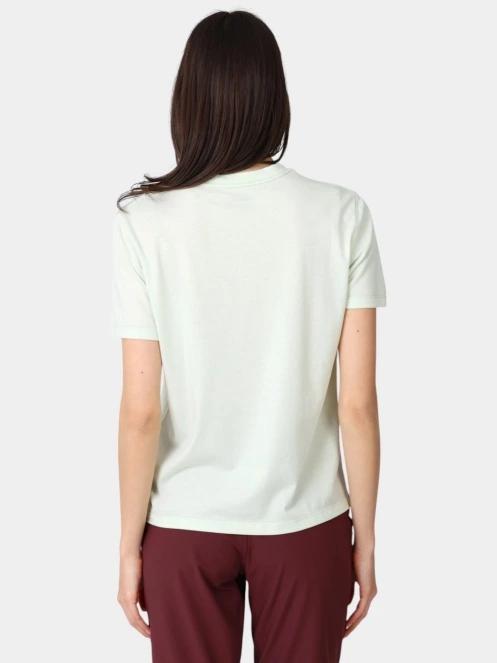 Fjallraven Lush Logo T-shirt W női rövid ujjú póló világoszöld színben 4