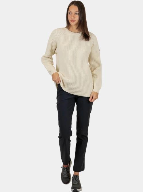 Fjallraven Övik Rib Sweater W női kötött pulóver fehér színben 5