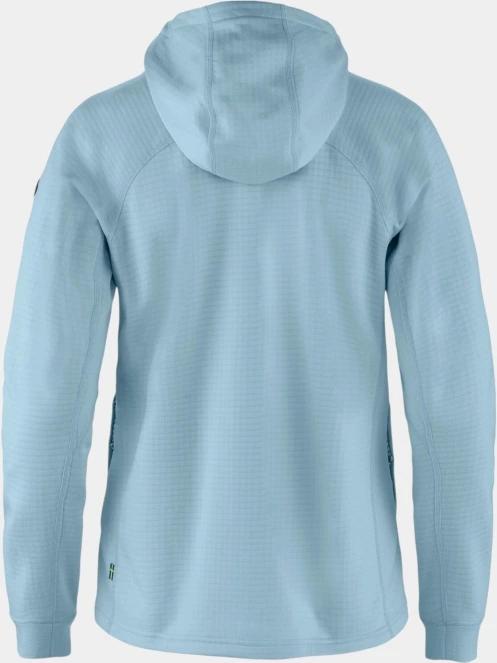 Fjallraven Abisko Grid Fleece Hoodie W női polár pulóver világoskék színben 3