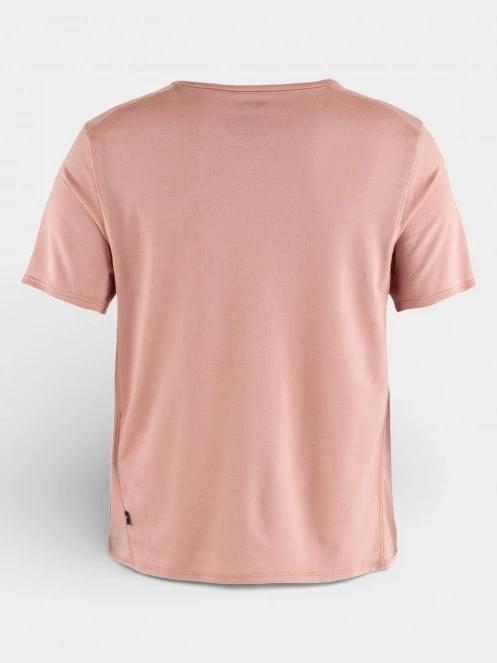 Fjallraven Abisko Lite SS W női rövid ujjú sport póló rózsaszín színben 3