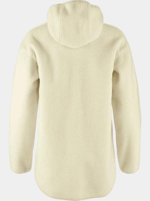 Fjallraven Vardag Pile Fleece Long W női kapucnis pulóver homok színben 3