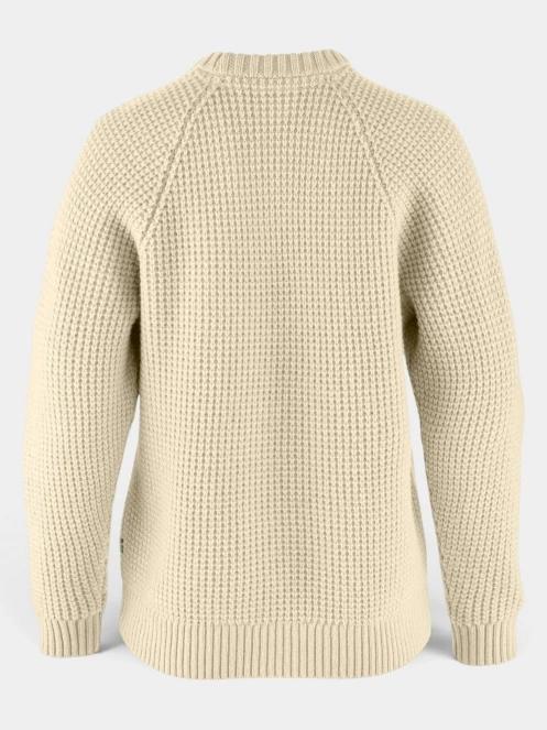 Fjallraven Övik Waffle Knit W női kötött pulóver homok színben 8