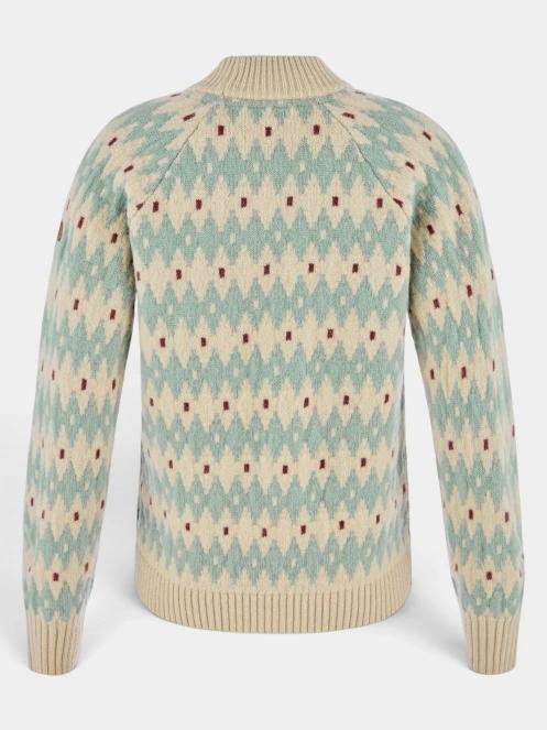 Fjallraven Övik Jacquard Knit W női kötött pulóver homok színben 3