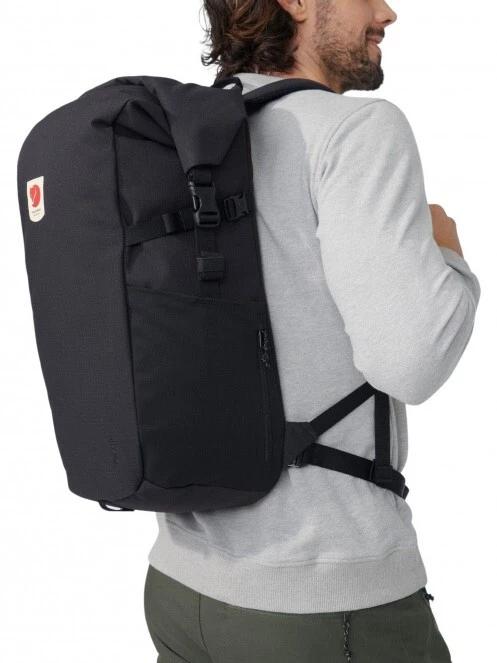 Fjallraven Ulvö Rolltop 30 hátizsák fekete színben 4