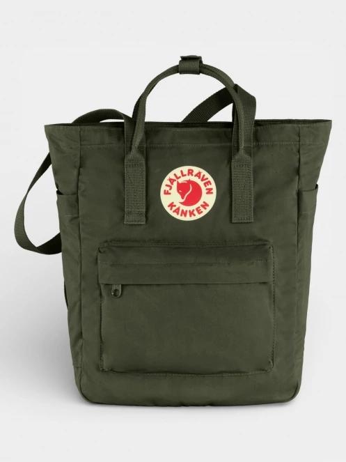 Fjallraven Kanken Totepack hátizsák sötétzöld színben 2