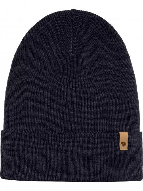 Fjallraven Classic Knit Hat kötött sapka sötétkék színben 2