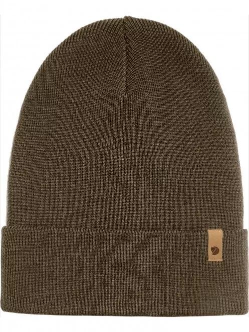 Fjallraven Classic Knit Hat kötött sapka oliva színben 2