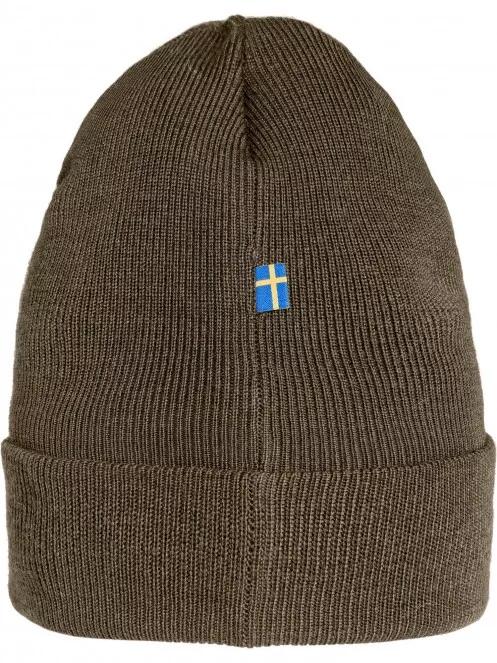 Fjallraven Classic Knit Hat kötött sapka oliva színben 3