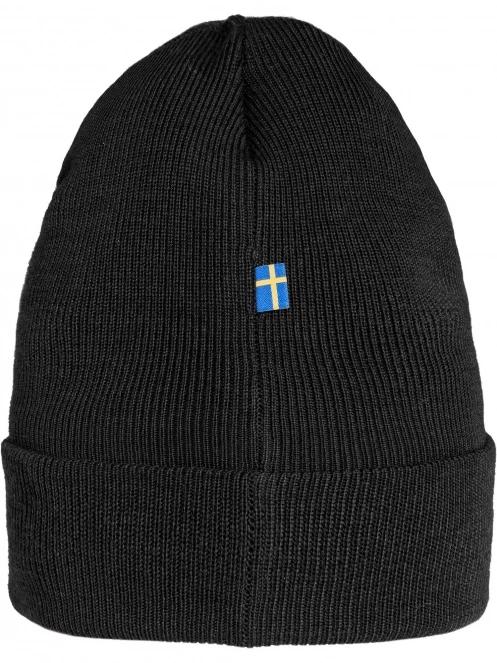 Fjallraven Classic Knit Hat kötött sapka fekete színben 4
