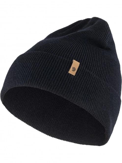 Fjallraven Classic Knit Hat kötött sapka sötétkék színben 2
