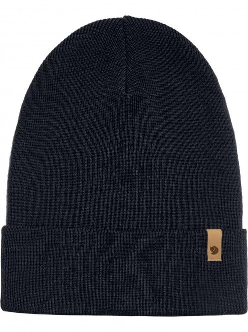 Fjallraven Classic Knit Hat kötött sapka sötétkék színben 3