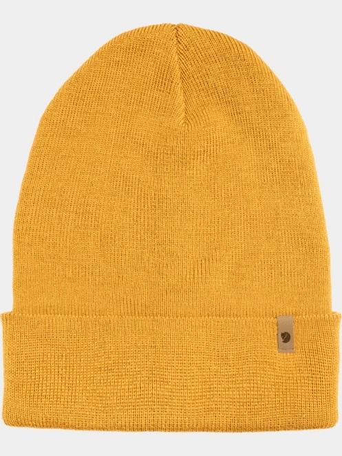 Fjallraven Classic Knit Hat kötött sapka sárga színben 2