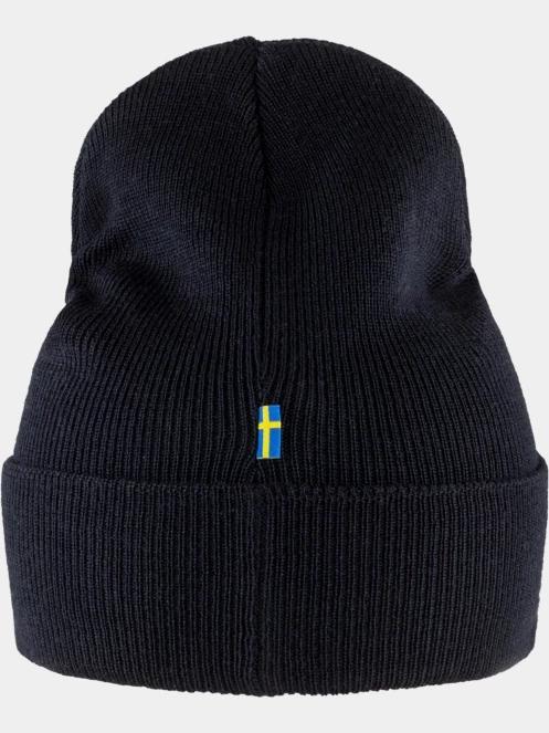 Fjallraven Classic Knit Hat kötött sapka sötétkék színben 3